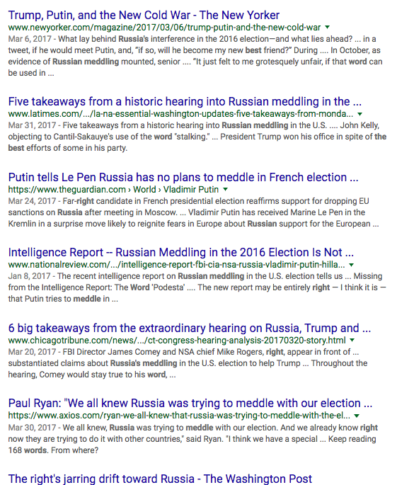 Just Google "Russian meddling" and enjoy millions of hits.